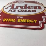 Vintage Arden Ice Cream Porcelain Sign – Gas Pump Advertising Sale Sign - Image 10