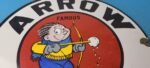 Vintage Arrow Oils Sign – Porcelain Premium Gasoline Pump Plate Sign - Image 13