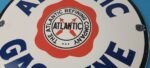 Vintage Atlantic Gasoline Sign – Gas Service Station Pump Porcelain Sign - Image 4