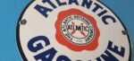Vintage Atlantic Gasoline Sign – Gas Service Station Pump Porcelain Sign - Image 6