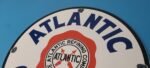 Vintage Atlantic Gasoline Sign – Gas Service Station Pump Porcelain Sign - Image 8