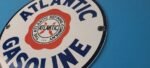 Vintage Atlantic Gasoline Sign – Gas Service Station Pump Porcelain Sign - Image 9