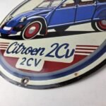 Vintage Automobiles Citroën Porcelain Sign – Gas Pump Sales Service Sign - Image 8