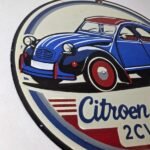Vintage Automobiles Citroën Porcelain Sign – Gas Pump Sales Service Sign - Image 4