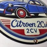 Vintage Automobiles Citroën Porcelain Sign – Gas Pump Sales Service Sign - Image 6