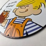 Vintage A&W Root Beer Sign – Dennis the Menace Porcelain Diner Gas Pump Sign - Image 14