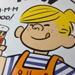 Vintage A&W Root Beer Sign – Dennis the Menace Porcelain Diner Gas Pump Sign - Image 4
