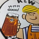 Vintage A&W Root Beer Sign – Dennis the Menace Porcelain Diner Gas Pump Sign - Image 6