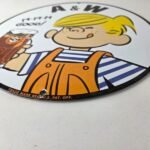 Vintage A&W Root Beer Sign – Dennis the Menace Porcelain Diner Gas Pump Sign - Image 10