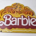 Vintage Barbie Mattel Toys Sign – Porcelain Advertisement Store Gas Pump Sign - Image 4
