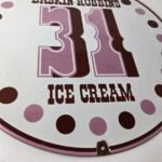 Vintage Baskin Robbins Sign – Gas Pump Advertising Sale Ice Cream Porcelain Sign - Image 11