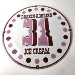 Vintage Baskin Robbins Sign – Gas Pump Advertising Sale Ice Cream Porcelain Sign - Image 15