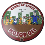 Vintage Bearcat Motor Oil Sign – Gas Service Ethyl Gasoline Porcelain Sign