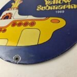 Vintage Beatles Yellow Submarine Porcelain Sign – 1969 Submarine Sign - Image 14