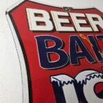 Vintage Beer Bait ICE Ammo Porcelain Sign – Bait Shop Gas Station Sign - Image 5