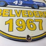 Vintage Belvedere 1967 Sign – Plymouth Automobilia Gas Pump Porcelain Sign - Image 11
