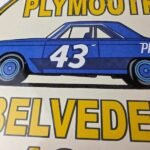 Vintage Belvedere 1967 Sign – Plymouth Automobilia Gas Pump Porcelain Sign - Image 3