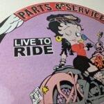 Vintage Betty Boop Harley Davidson Porcelain Sign – Motorcycle Gas Pump Sign - Image 5