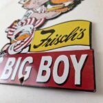 Vintage Big Boy Sign – Frischs Fast Food Porcelain Gas Pump Sign - Image 14