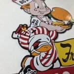 Vintage Big Boy Sign – Frischs Fast Food Porcelain Gas Pump Sign - Image 6