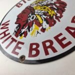 Vintage Big Chief Bread Sign – White Bread Grocery Store Gas Pump Porcelain Sign - Image 14