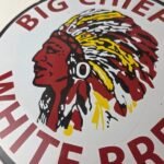 Vintage Big Chief Bread Sign – White Bread Grocery Store Gas Pump Porcelain Sign - Image 4