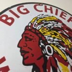 Vintage Big Chief Bread Sign – White Bread Grocery Store Gas Pump Porcelain Sign - Image 5