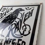 Vintage Black Raven Sign – Kelly Axe Service Station Knife Store Gas Pump Sign - Image 12