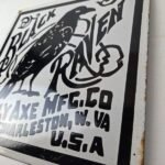 Vintage Black Raven Sign – Kelly Axe Service Station Knife Store Gas Pump Sign - Image 13