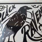Vintage Black Raven Sign – Kelly Axe Service Station Knife Store Gas Pump Sign - Image 3