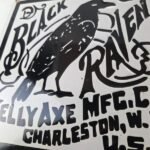 Vintage Black Raven Sign – Kelly Axe Service Station Knife Store Gas Pump Sign - Image 4