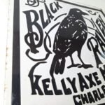Vintage Black Raven Sign – Kelly Axe Service Station Knife Store Gas Pump Sign - Image 6