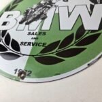 Vintage BMW Sign – Porcelain Motorcycle Gas Pump Service Auto Sign - Image 14