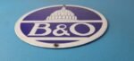 Vintage B&O Railway Sign – Railroad Porcelain Gas Pump Train Station Sign - Image 11