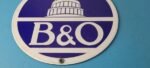 Vintage B&O Railway Sign – Railroad Porcelain Gas Pump Train Station Sign - Image 12