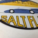 Vintage Bonneville Salt Flats Racing Sign – Mod Rod Auto Gas Pump Porcelain Sign - Image 11