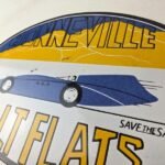 Vintage Bonneville Salt Flats Racing Sign – Mod Rod Auto Gas Pump Porcelain Sign - Image 12