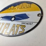 Vintage Bonneville Salt Flats Racing Sign – Mod Rod Auto Gas Pump Porcelain Sign - Image 13