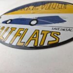 Vintage Bonneville Salt Flats Racing Sign – Mod Rod Auto Gas Pump Porcelain Sign - Image 14