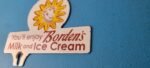 Vintage Bordens Ice Cream Milk Sign Topper – Gas Porcelain License Plate Topper - Image 9