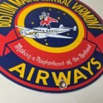 Vintage Boston Maine Airways Porcelain Sign – Pilot Plane Aviation Sign - Image 11