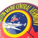 Vintage Boston Maine Airways Porcelain Sign – Pilot Plane Aviation Sign - Image 12