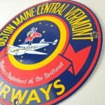 Vintage Boston Maine Airways Porcelain Sign – Pilot Plane Aviation Sign - Image 13