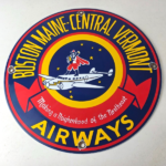 Vintage Boston Maine Airways Porcelain Sign – Pilot Plane Aviation Sign - Image 15