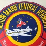Vintage Boston Maine Airways Porcelain Sign – Pilot Plane Aviation Sign - Image 3