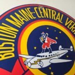 Vintage Boston Maine Airways Porcelain Sign – Pilot Plane Aviation Sign - Image 5