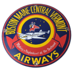 Vintage Boston Maine Airways Porcelain Sign – Pilot Plane Aviation Sign - Image 2