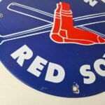 Vintage Boston Red Sox Sign – MLB Baseball Stadium Porcelain Gas Sign - Image 11
