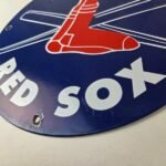 Vintage Boston Red Sox Sign – MLB Baseball Stadium Porcelain Gas Sign - Image 14