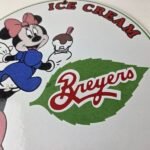 Vintage Breyers Ice Cream Porcelain Sign – Minnie Gas Pump Advertising Sign - Image 4